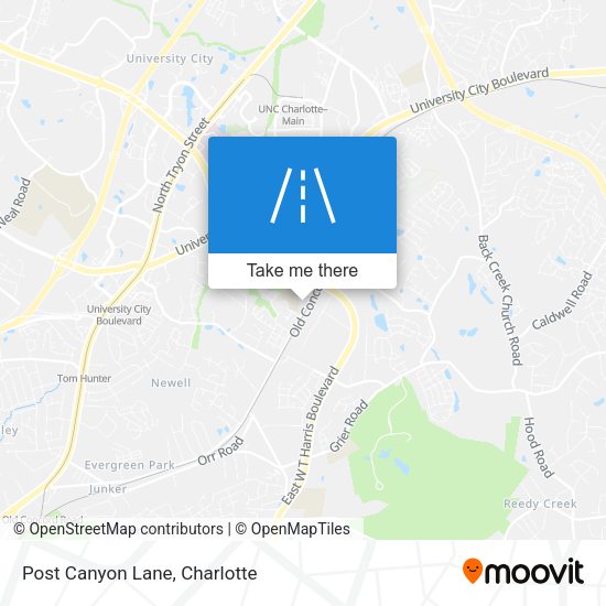 Post Canyon Lane map