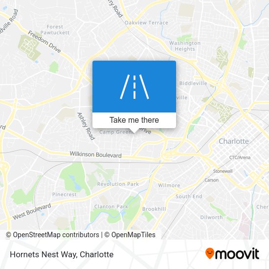Hornets Nest Way map