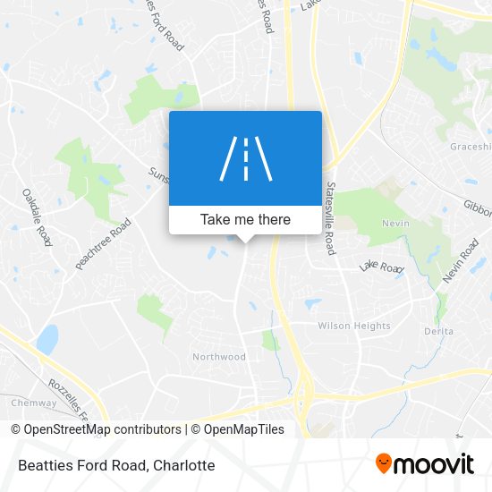 Mapa de Beatties Ford Road