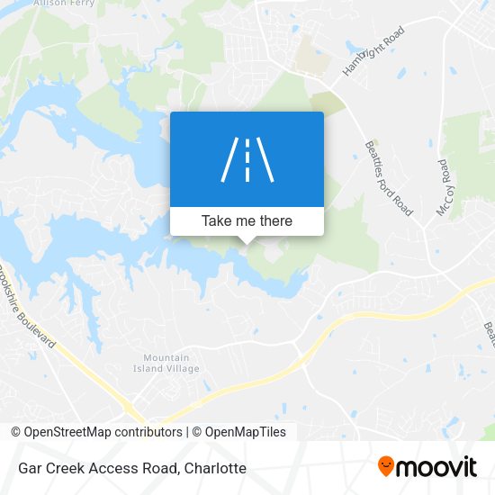 Gar Creek Access Road map