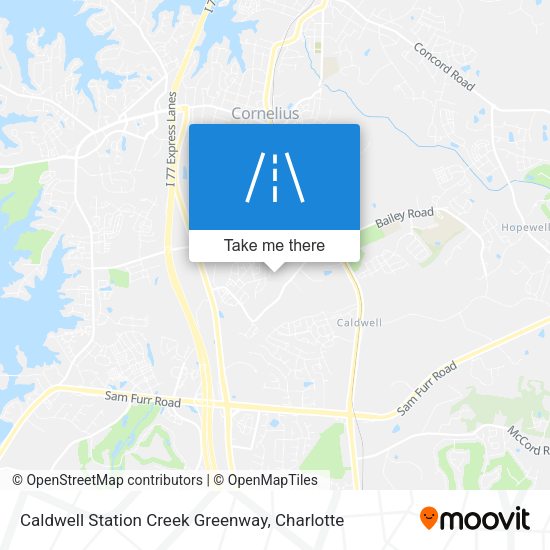 Caldwell Station Creek Greenway map