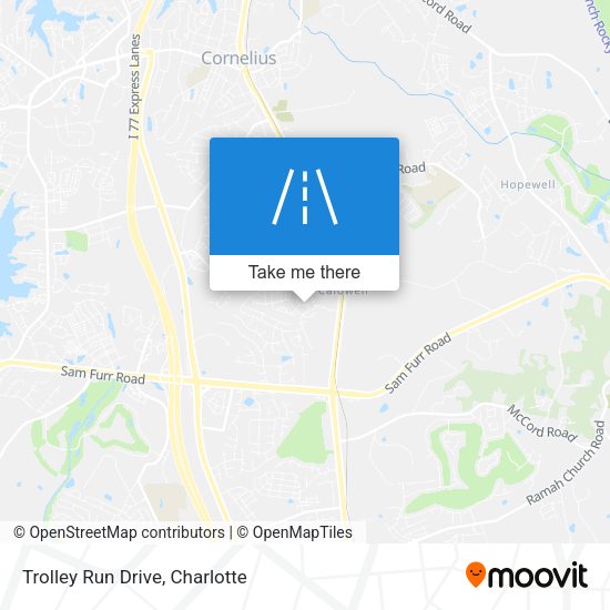 Mapa de Trolley Run Drive