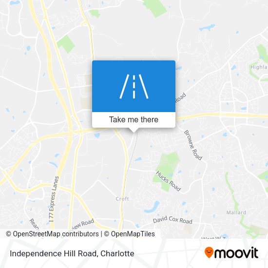 Independence Hill Road map