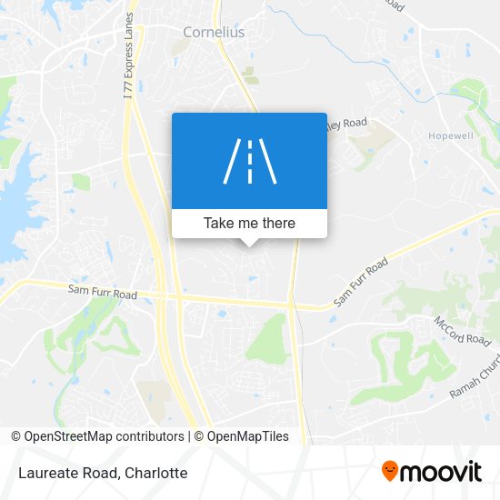 Mapa de Laureate Road