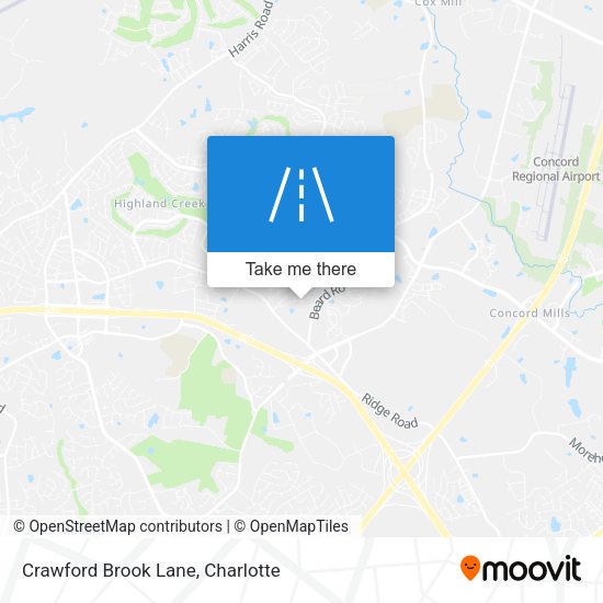 Crawford Brook Lane map