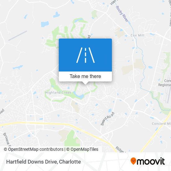 Mapa de Hartfield Downs Drive