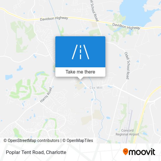 Poplar Tent Road map