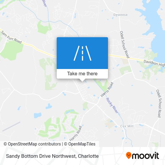 Sandy Bottom Drive Northwest map