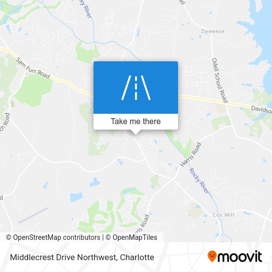 Middlecrest Drive Northwest map