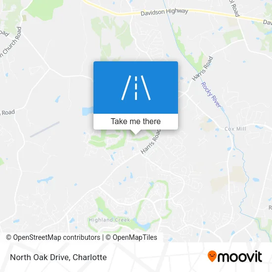 Mapa de North Oak Drive