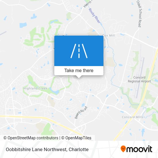 Oobbitshire Lane Northwest map