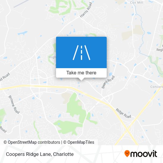 Mapa de Coopers Ridge Lane