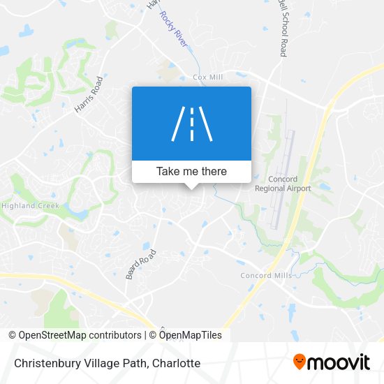 Mapa de Christenbury Village Path