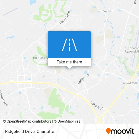 Ridgefield Drive map