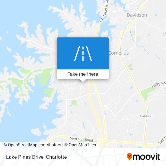 Lake Pines Drive map