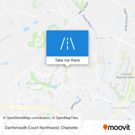 Mapa de Darthmouth Court Northwest