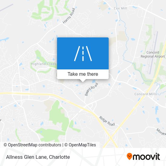 Mapa de Allness Glen Lane