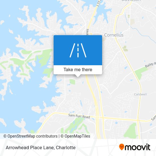 Mapa de Arrowhead Place Lane