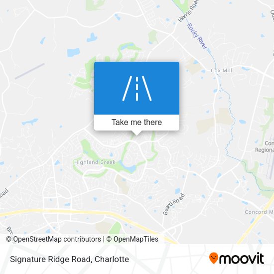 Signature Ridge Road map