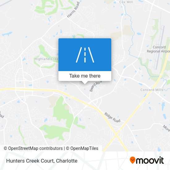 Hunters Creek Court map