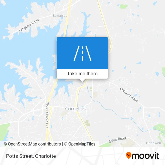 Potts Street map