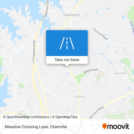Meadow Crossing Lane map