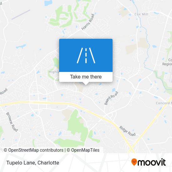 Mapa de Tupelo Lane