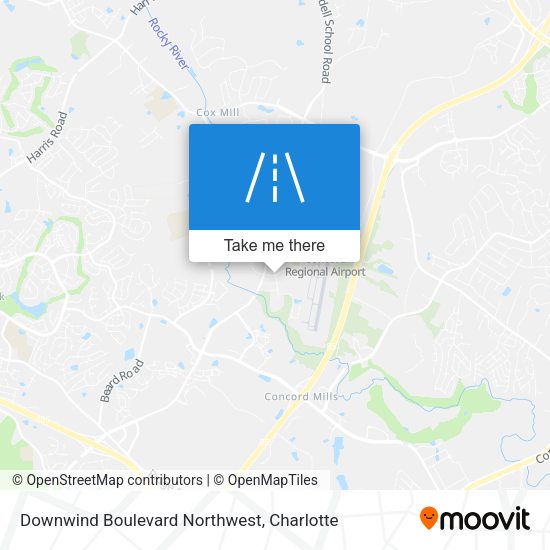 Downwind Boulevard Northwest map