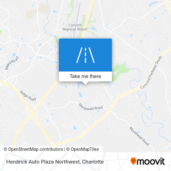 Hendrick Auto Plaza Northwest map
