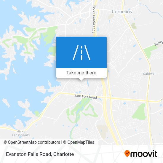 Evanston Falls Road map