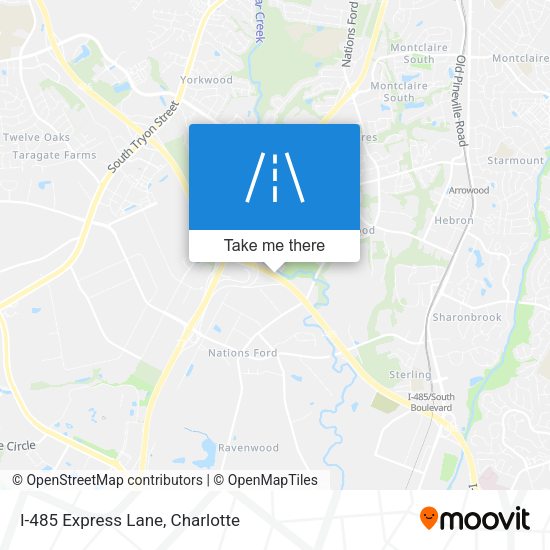 Mapa de I-485 Express Lane