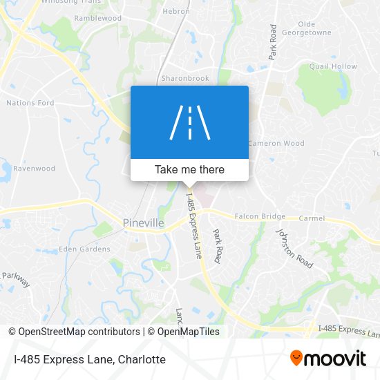 Mapa de I-485 Express Lane