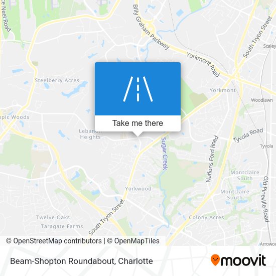 Beam-Shopton Roundabout map