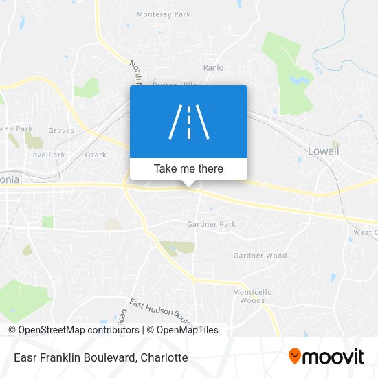 Easr Franklin Boulevard map