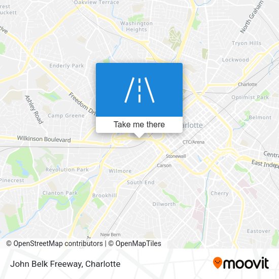 John Belk Freeway map