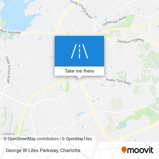 George W Liles Parkway map