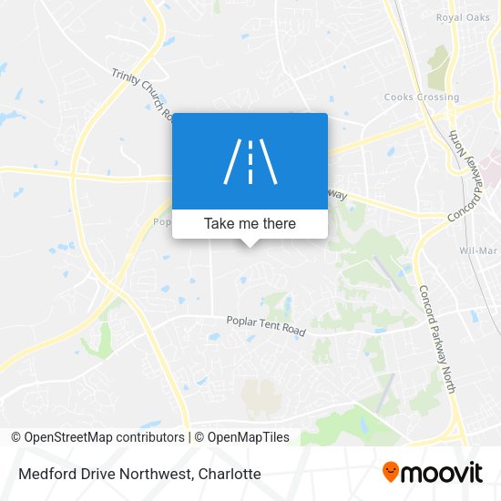 Medford Drive Northwest map