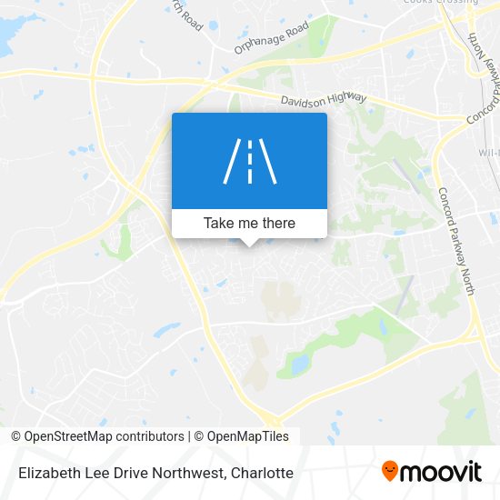 Elizabeth Lee Drive Northwest map