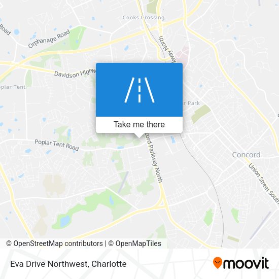 Eva Drive Northwest map