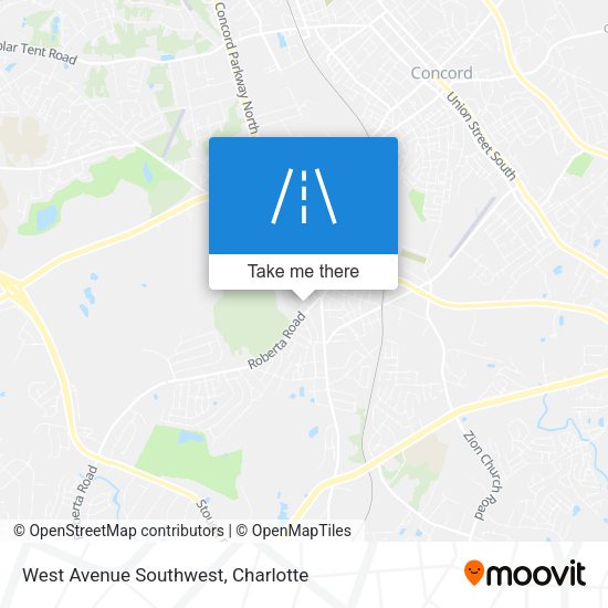 Mapa de West Avenue Southwest