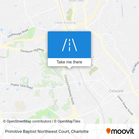 Primitive Baptist Northwest Court map