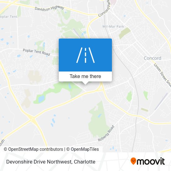 Devonshire Drive Northwest map