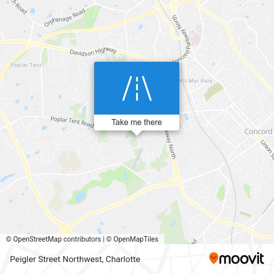 Peigler Street Northwest map