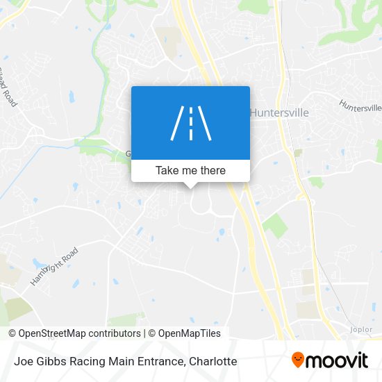 Joe Gibbs Racing Main Entrance map