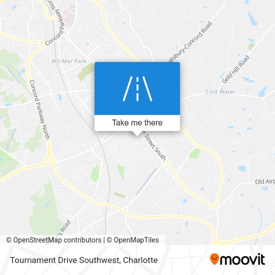 Mapa de Tournament Drive Southwest