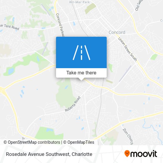 Mapa de Rosedale Avenue Southwest