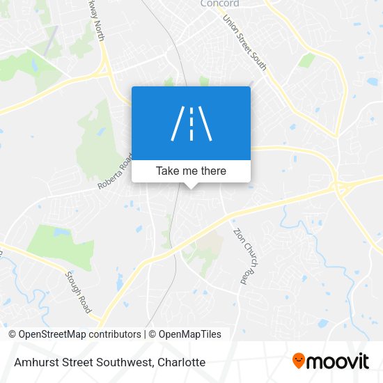 Amhurst Street Southwest map