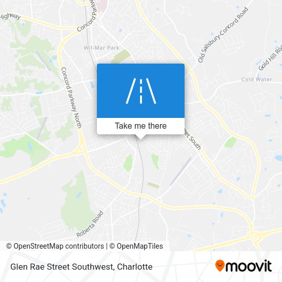 Mapa de Glen Rae Street Southwest