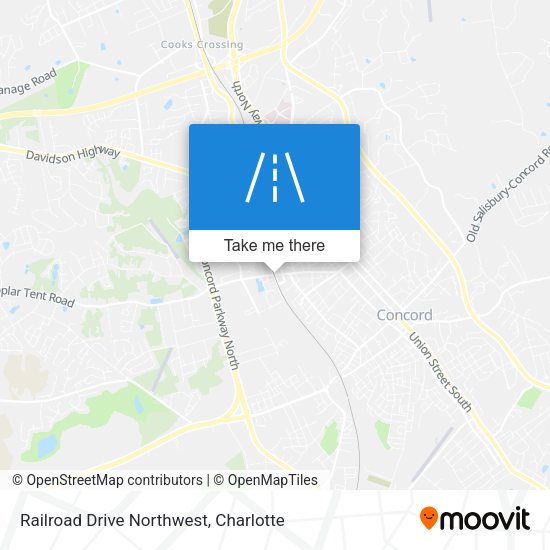 Railroad Drive Northwest map
