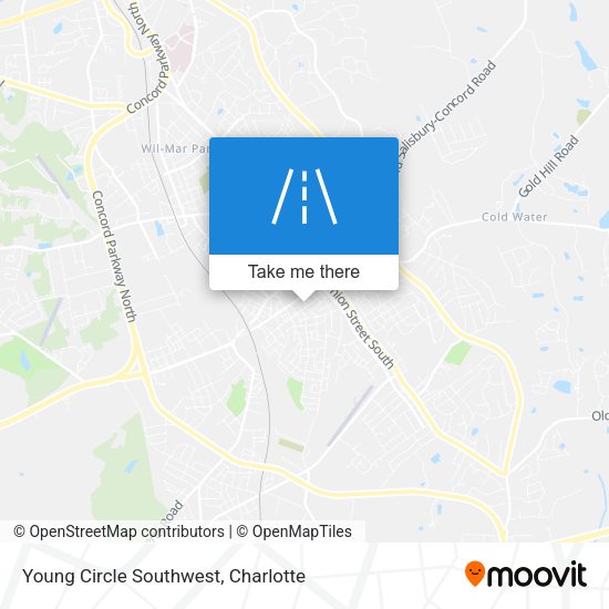 Young Circle Southwest map